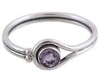 Amethyst Stone Ring Solid 925 Sterling Silver Woman Partywear Ring All Size S384