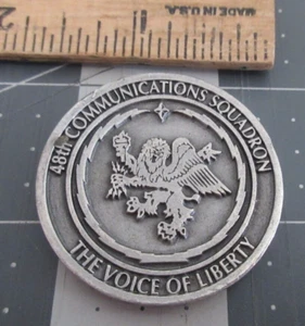 USAF 48th Communications Squadron RAF Lakenheath UK Liberty Wing Challenge Coin - Bild 1 von 2