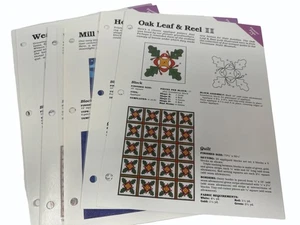 Lot 6 Quilt Patterns Pioneer Days Spinning Spools With Mylar Templates Sewing - Picture 1 of 7