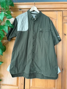 Game Guard XL Shooting Shirt  Olive/Tan, Quilted Shoulder, Schlumberge - Picture 1 of 10