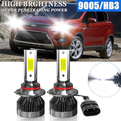 Kit de faros delanteros LED 9005/HB3 blanco 6000 k para Ford Escape 2013-2021 Foto 1 de 4