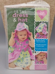 Sew Baby F705 Baby Girls Petal Dress and Hat Sewing Pattern new - Picture 1 of 5