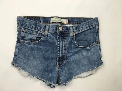 Womens Levi Reworked Denim Hotpants/Shorts - W33 - Navy - Great Condition - Image 1 of 3