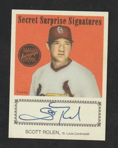 SCOTT ROLEN 2004 Topps Cracker Jack Secret Surprise Signatures SP ON CARD AUTO - Foto 1 di 2