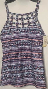 So High Neck Tankini Multi Coloured Women's Size Small - Picture 1 of 6