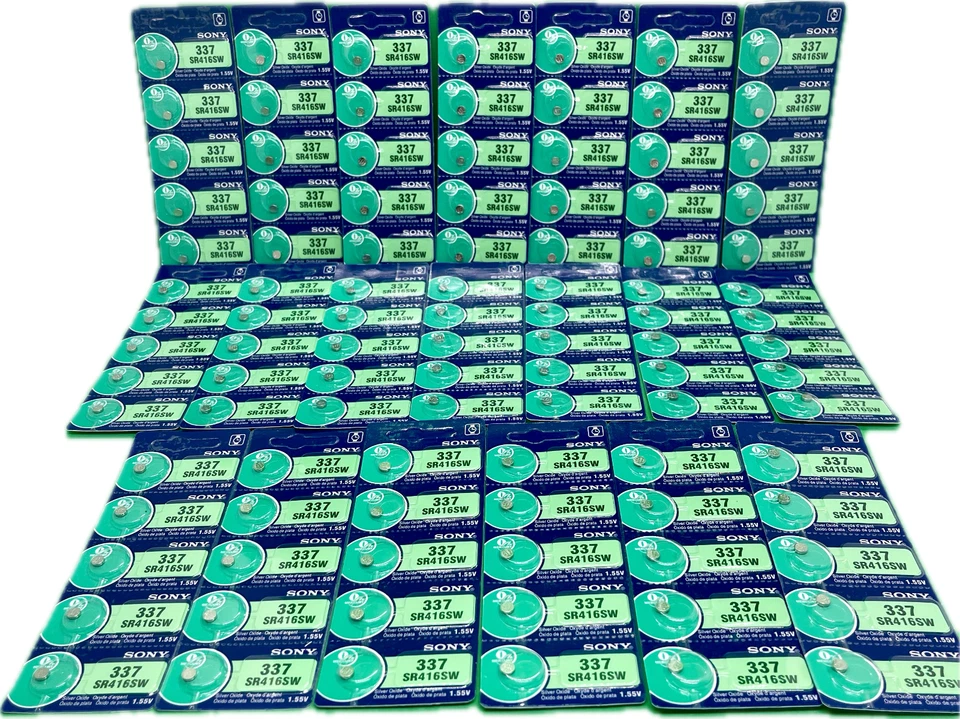 Genuine Sony 337 SR416SW 1.5v silver oxide Cell Battery x100 UK SELLER, SAME DAY - Image 1 of 1