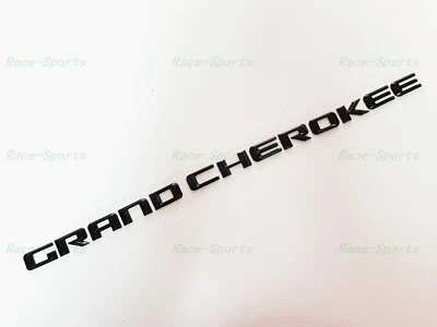 NEW 1PC Gloss Black GRAND CHEROKEE 3D Letters Emblems Nameplate Jeep Badge - Image 1 of 4