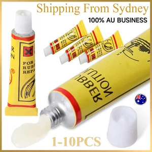 1-10X Bike Tyre Inner Tube Puncture Repair Rubber Cement Bicycle Tire Patch Glue - Picture 1 of 14