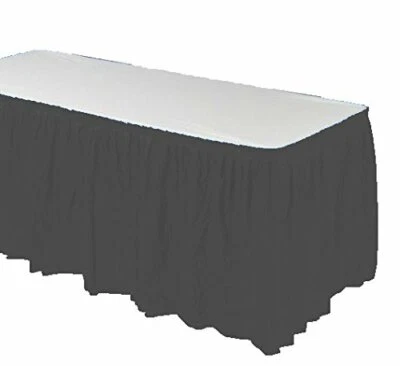 FALDA DE MESA, 29" X 14' Plisado Plástico Desechable Impermeable Elige Color Foto 1 de 3