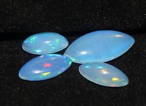 Natural Ethiopian Fire Marquise Shape Opal 6.15 Carat 4 Pcs Loose Gemstone A013