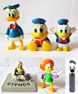 Donald Duck Walt Disney Play Pal Toy Plastic Coin Piggy Bank and Figure ETC X 6 - Picture 1 of 20