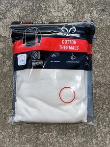 Realtree Men's Cotton Thermal Crew Top*Size m*Color Naturl*Brand New Sealed* - Picture 1 of 3