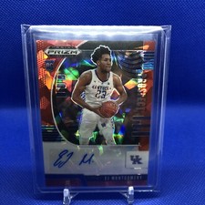 2020 prizm draft picks basketball Prospect Auto EJ Montgomery  red  cracked ice 