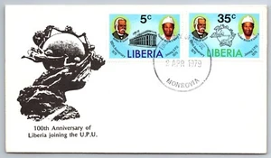 Liberia 1979 100th Anniversary Liberia Joins UPU FDC Combo - Picture 1 of 2