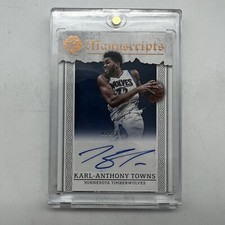 2016-17 Karl-Anthony Towns Panini Excalibur Manuscripts Auto /149 Autograph