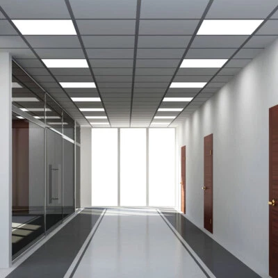 ETC-SHOP Deckenleuchte Einbaupanel Einbaulampe LED Aluminium weiß Deckenlampe quadratisch