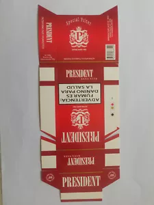 opened empty cigarette hard pack--84 mm-??-President - Picture 1 of 1