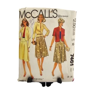 McCalls 7461 Misses Women's Jacket Skirt Size 42 Bust 46 1980s - Picture 1 of 4