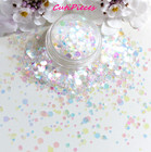 Nail Art Glitter *Unicorn Food* Dot Circles Iridescent Round Mermaid Mix 5ml Pot