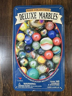 Juego de 160 canicas Cardinal de lujo en caja de hojalata original artículo usado #162 Foto 1 de 4