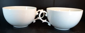 18th Century Furstenberg German Porcelain Teacup Teacups White Blanc De Chine - Picture 1 of 11
