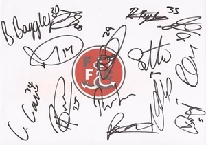 FLEETWOOD TOWN F.C SIGNED 12x8 CRESTED CARDx14+COA *MADDEN*WALLACE*EASTHAM* - Picture 1 of 1
