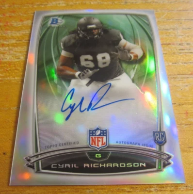 Cyril Richardson 2014 Bowman Chrome Rookie Autographs College Refractors #54 NFL - Image 1 of 2