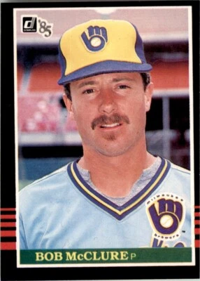 1985 Donruss Bob McClure . Milwaukee Brewers #536 - Image 1 of 2