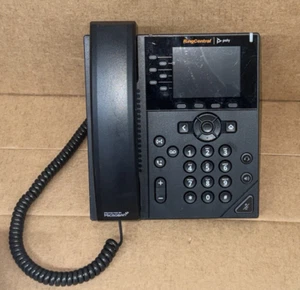 Polycom Phone VVX 350 6-Line Business IP Desk Black Ring Central Poly - Picture 1 of 7