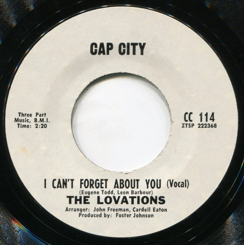 LOVATIONS I CAN'T FORGET ABOUT YOU '69 NM ORIGINAL NORTHERN SOUL 45 *ONLY COPY!* - Image 1 of 1