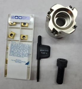 ¡¡NUEVO!! KIT DE MOLINO FACIAL DE HOMBRO CUADRADO SECO SQUARE T4-08 1,50 M CON 10 INSERTOS DE CARBURO - Imagen 1 de 16