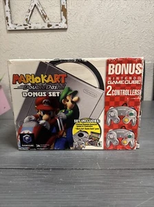 Nintendo Gamecube Platinum System Mario Kart Double Dash Bundle Bonus Set Rare - Picture 1 of 18