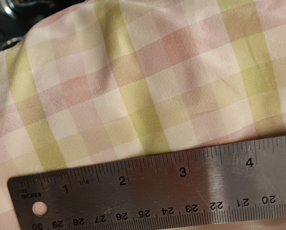 Pink and Green Decorator fabric by the yard for nursery drapery or bedding. - Image 1 of 1