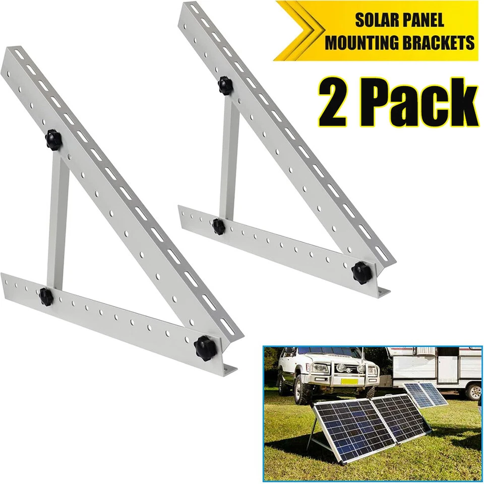Solar Panel RV Tilt Mount Brackets Kit System Roof Flat Surface Adjustable Frame