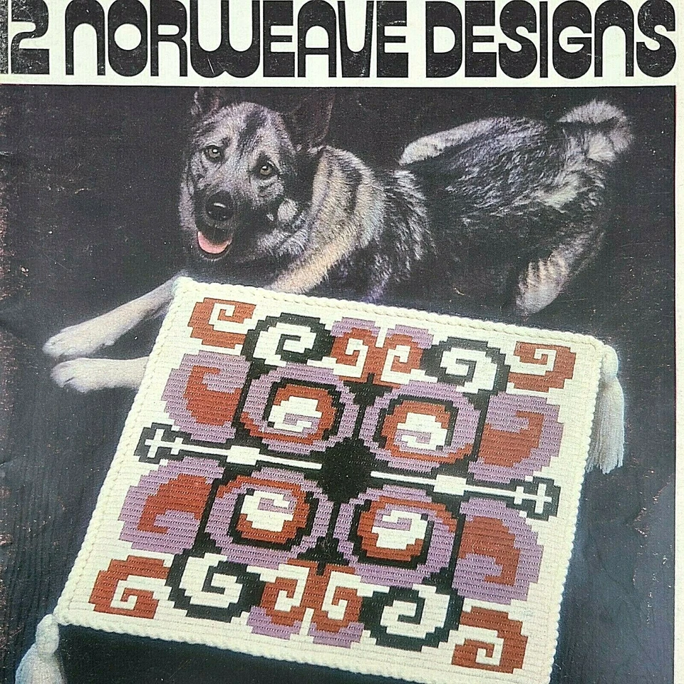Norwegian Akle Embroidery 12 Norweave Designs Book Vtg 1972 J.P. Coats Sewing - Image 1 of 4