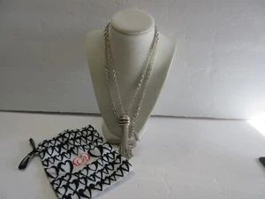 Brighton Neptune Neptune's Rings Long Silver Gold Tone Tassel Necklace NWT $178 - Picture 1 of 11