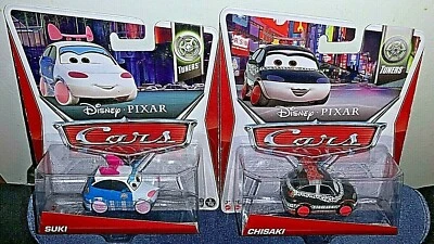 DISNEY PIXAR CARS TUNERS SERIES 2013 SUKI #1/10 & 2012 CHISAKI #7/8 HARD 2 FIND  - Image 1 of 4