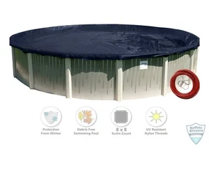 Buffalo Blizzard Deluxe Above Ground Swimming Pool Winter Cover 18 Inch Round  - Picture 1 of 5
