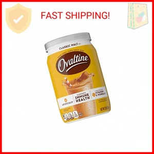 Ovaltine Classic Malz Pulver Getränk Mix für heiße und kalte Milch, 12 Unzen Kanister - Bild 1 von 2
