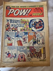 POW AND WHAM COMIC NO 63 30TH MARCH 1968 - Picture 1 of 2