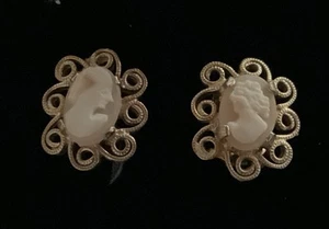 Vintage Kamee Ohrclips (PPI) - Bild 1 von 3