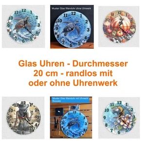 Wanduhr aus Glas mit versch. Motiven mit oder ohne Quarzwerk - Bild 1 von 11