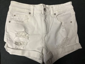 American Eagle Hi Rise Shortie White Size 10 - Picture 1 of 5