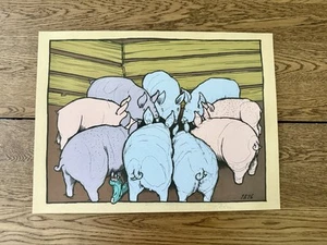 Jay Ryan HBO Deadwood Art Print Mr Wu’s Pigs Deadwood Camp 1876 Signed Numbered - Picture 1 of 13