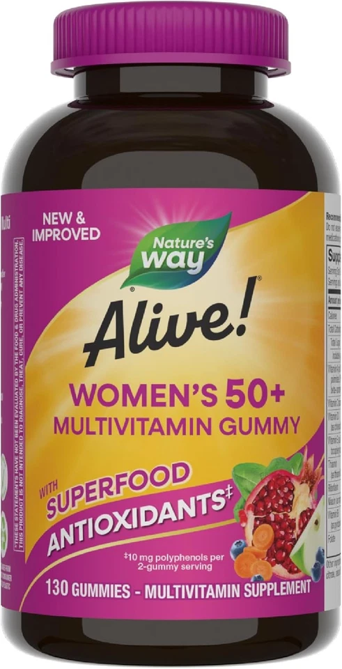 Nature's Way Women’s 50 Gummy Multivitamin Full B Vitamin Complex 130 Gummies
