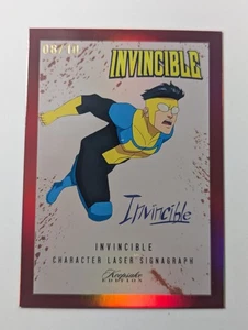 2025 Keepsake INVINCIBLE #311 Red Laser Signagraph Invincible #D 8/10 - Picture 1 of 2
