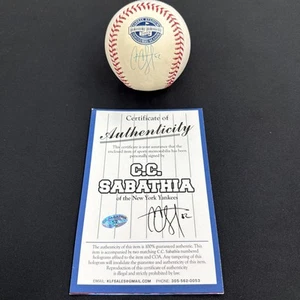 🔥CC SABATHIA FIRMADO ESTADIO YANKEE BÉISBOL INAUGURAL 2009 CC HOLOGRAMA AUTÉNTICO🔥 - Imagen 1 de 6