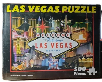Jigsaw Puzzle 500 Piece Las Vegas Nevada  Welcome to Fabulous Las Vegas New - Image 1 of 4