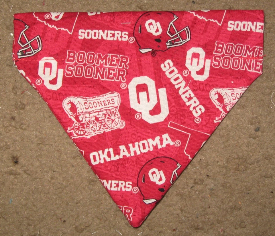 Oklahoma Sooners Dog Bandana - 5 sizes XS - XL - Image 1 of 1