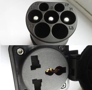 S4L EV Type2 230V 3pin UK adapter 7kW eBike Scooter Free Power Battery UK stock - Picture 1 of 5